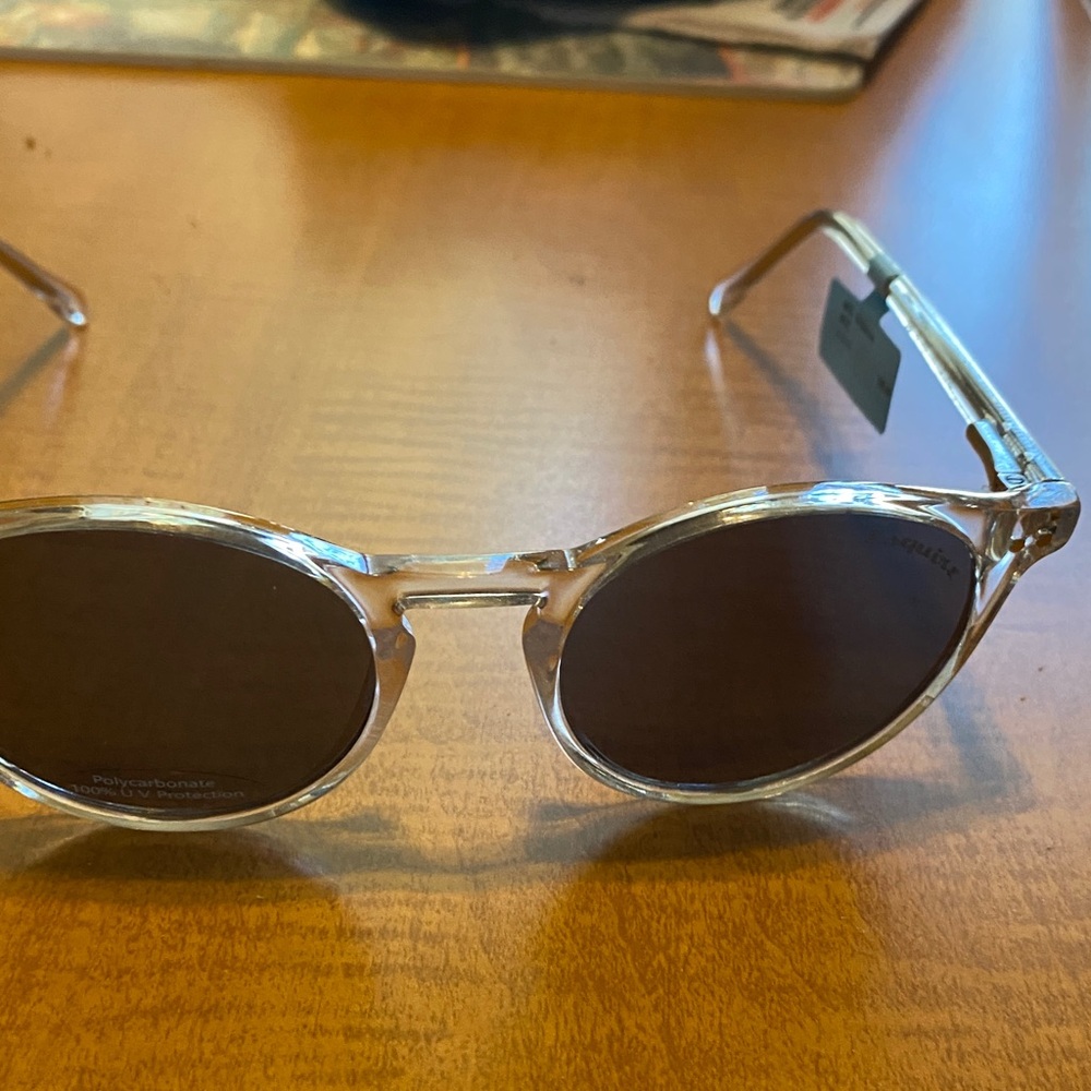 Clear Frame Sunglasses with Brown Lenses - Women’s Fashion Accessory